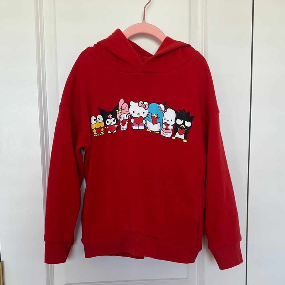 Hello Kitty Red Graphic Hoodie Sweatshirt